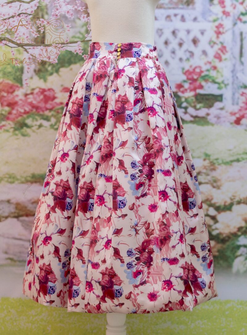 Saia Floral Rosa Infantil