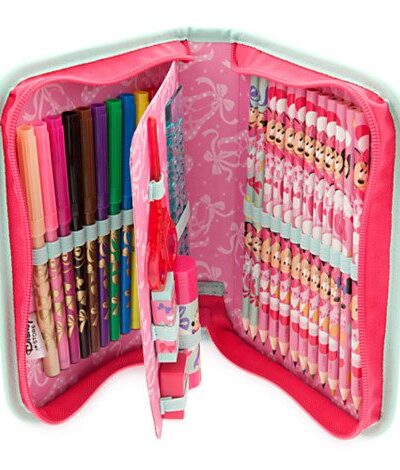 Estojo Kit Atividade Escolar Minnie Pink Ballet 30pcs Disney Store