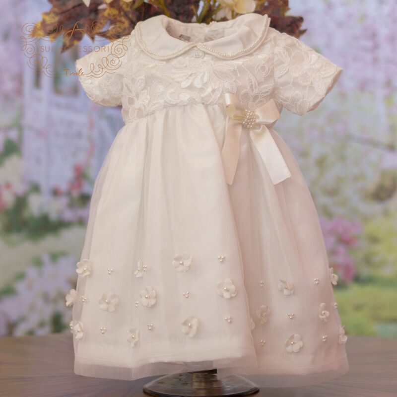 Vestido Infantil Branco de Renda