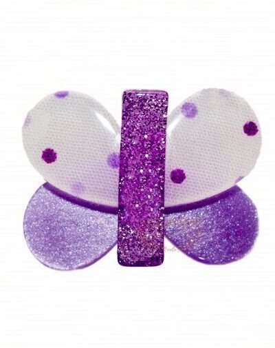 Kit 2 Rabicós Xuxinha de Cabelo Infantil Borboleta Acrílico Glitter