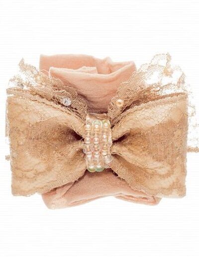 Faixa Meia Bebê Laço Renda Luxo Drilú