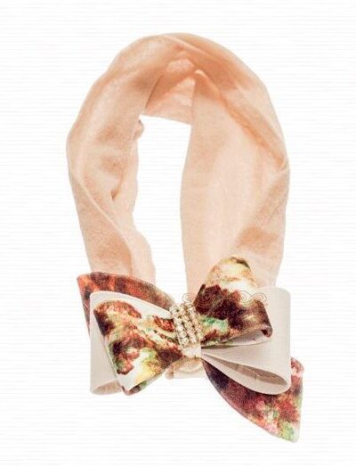 Faixa Meia Bebê Laço Floral Drilú