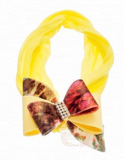 Faixa Meia Bebê Laço Floral Drilú