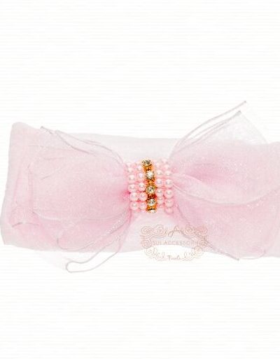 Faixa Meia para Bebê com Laço em Cetim