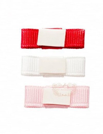 Cj 3 Pç Laço Cabelo Bebê Velcro