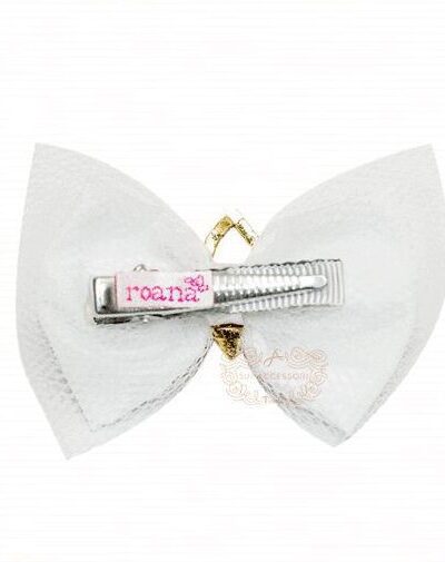 Presilha de Cabelo Infantil Bico de Pato Coroa Tule Roana