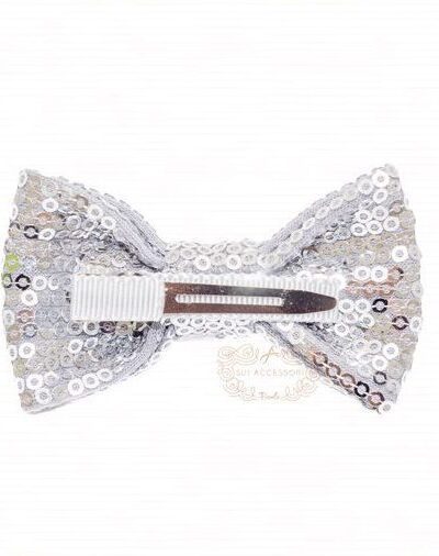 Presilha de Cabelo Infantil Tic Tac Laço Farfalle M Lantejoula Ma Petite