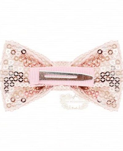 Presilha de Cabelo Infantil Tic Tac Laço Farfalle M Lantejoula Ma Petite