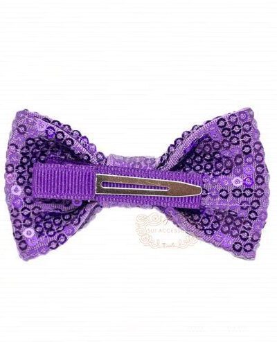 Presilha de Cabelo Infantil Tic Tac Laço Farfalle M Lantejoula Ma Petite