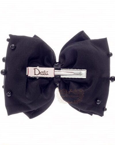 Presilha de Cabelo Infantil Laço Cetim Pérolas Strass Cores Drilú