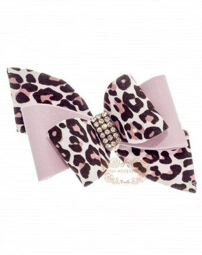 Presilha de Cabelo Infantil Bico de Pato Animal print Strass Cores Drilú