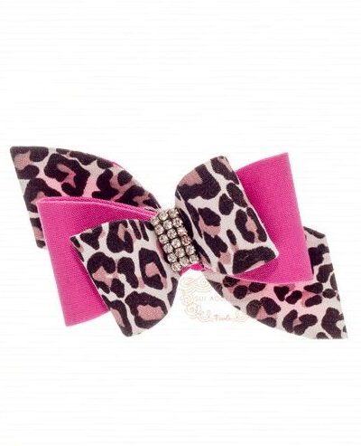 Presilha de Cabelo Infantil Bico de Pato Animal print Strass Cores Drilú