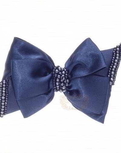 Presilha de Cabelo Infantil Bico de Pato Laço Cetim Miçangas Cores Drilú