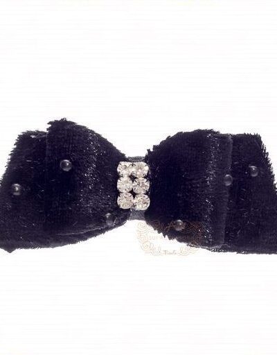 Presilha de Cabelo Infantil Bico de Pato Laço Ponta Veludo Cores Drilú