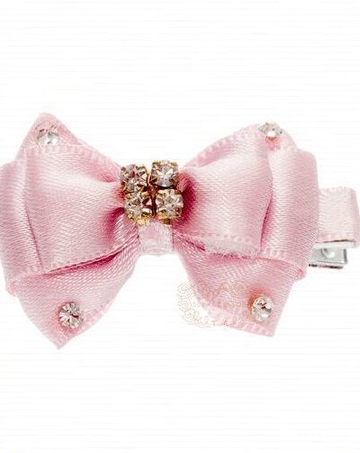 Presilha de Cabelo Infantil Bico de Pato Laço Pontos de luz Drilú