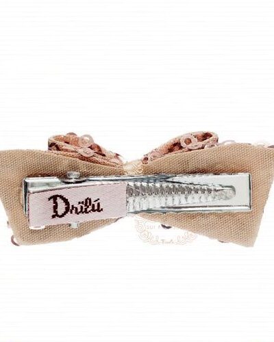 Presilha de Cabelo Infantil Bico de Pato Laço Lantejoula Luxo Drilú