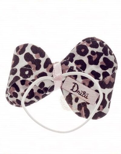 Rabicó Xuxinha de Cabelo Infantil com Laço Animal print Drilú