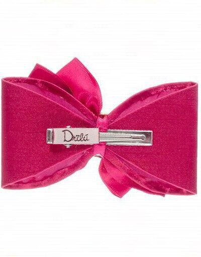 Presilha de Cabelo Infantil Bico de Pato Quatro Laços Cetim Chique Drilú
