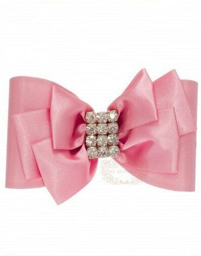 Presilha de Cabelo Infantil Bico de Pato Quatro Laços Cetim Chique Drilú