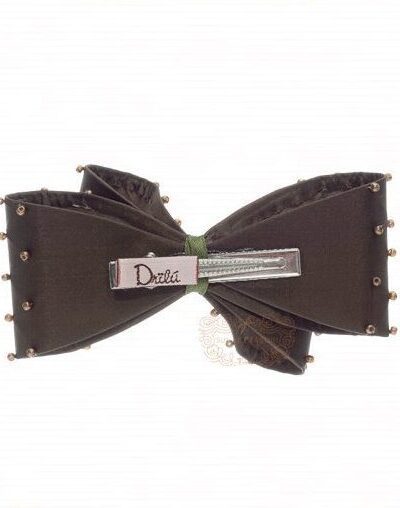 Presilha de Cabelo Infantil Bico de Pato Laço Cetim Luxo Pérola Drilú