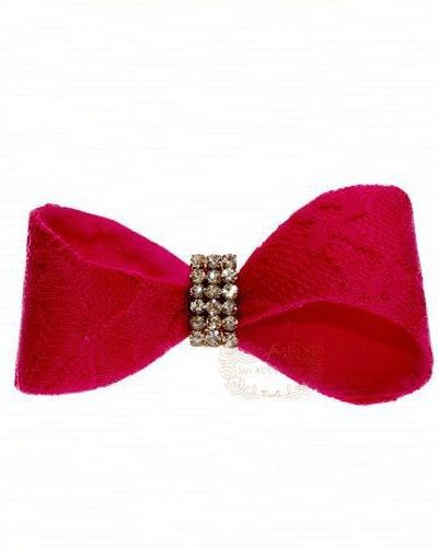 Presilha de Cabelo Infantil Bico de Pato Laço Renda Encorpado