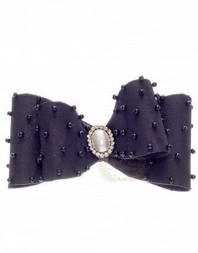 Presilha de Cabelo Infantil Bico de Pato Laço Cetim Pérolas P Cores Drilú