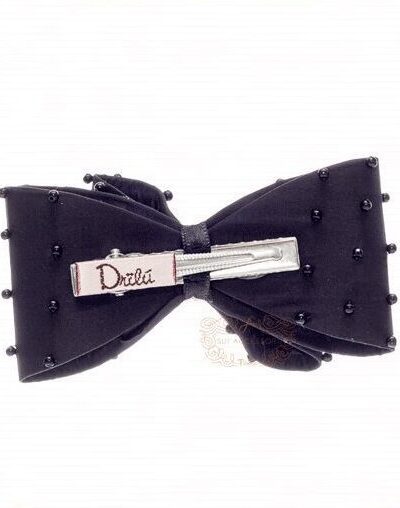 Presilha de Cabelo Infantil Bico de Pato Laço Cetim Pérolas P Cores Drilú