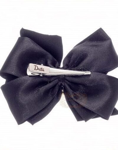 Presilha de Cabelo Infantil Bico de Pato Laço Cetim Estilo Drilú