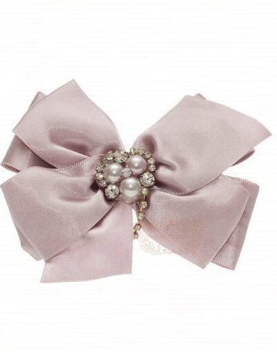 Presilha de Cabelo Infantil Bico de Pato Laço Cetim Estilo Drilú