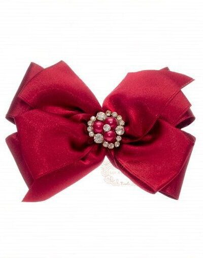 Presilha de Cabelo Infantil Bico de Pato Laço Cetim Estilo Drilú