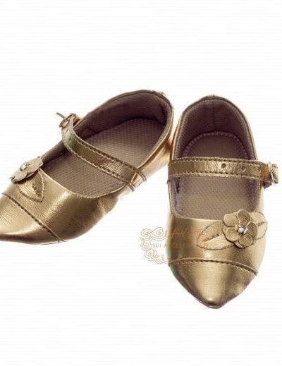 Sapatinho de Bebê Dourado Gigi Luxo