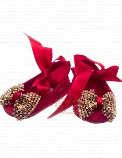 Sapatilha de Bebê Luxo Laço de Strass RN Roana