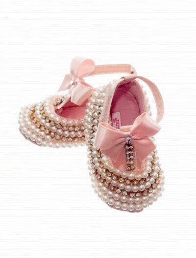 Sapatilha de Bebê Luxo Pedraria Cores RN Roana