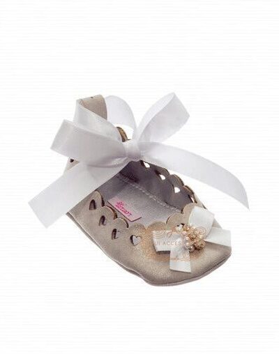 Sapatilha de Bebê Luxo Couro Sintético RN Roana