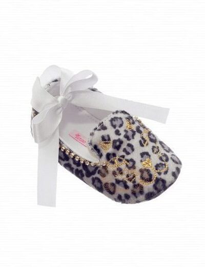 Sapatinho de Bebê Luxo Veludo Oncinha Roana