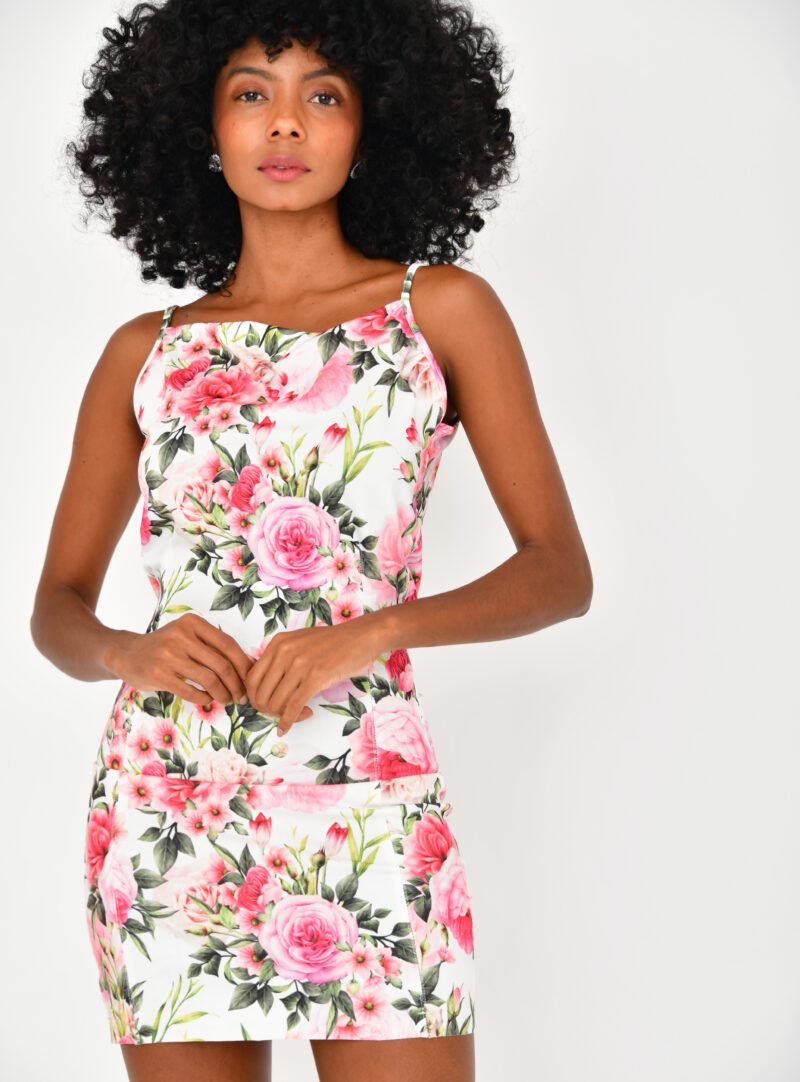 Vestido Florado Rosa Tal Mãe