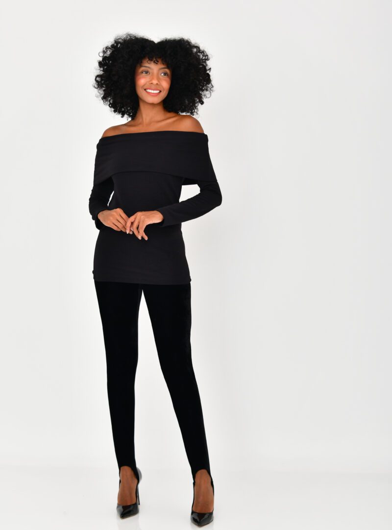 Blusa Ombro a Ombro Preta | Adulta