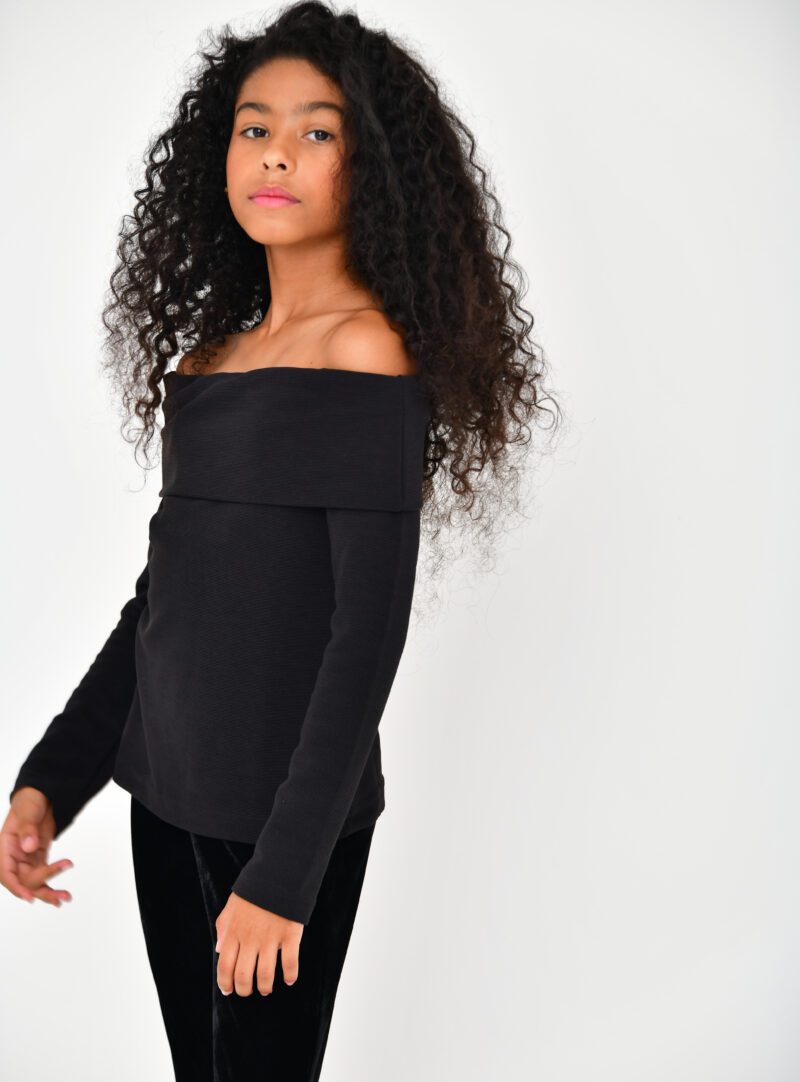 Blusa Ombro a Ombro Preto | Infantil