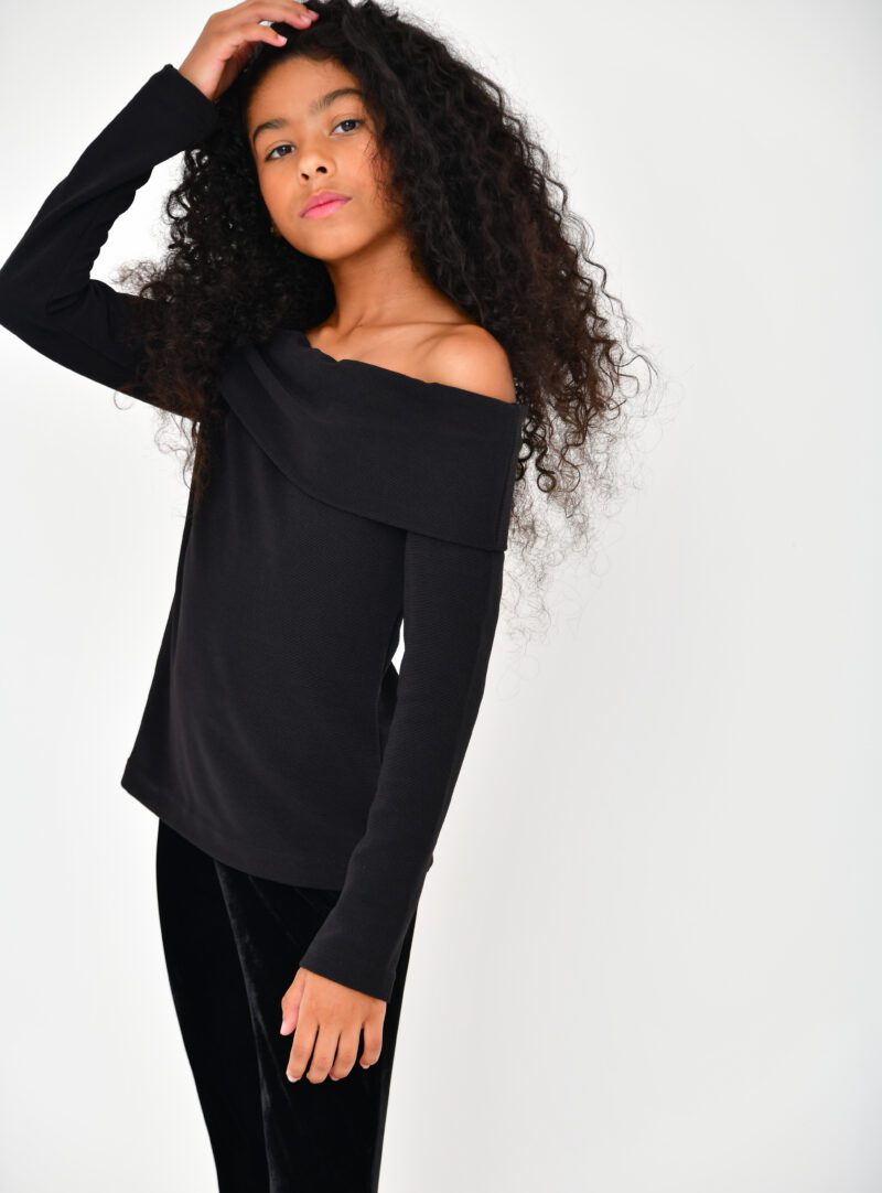 Blusa Ombro a Ombro Preto | Infantil