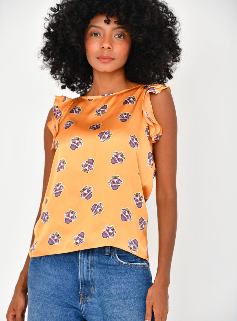 Blusa Delicada Laranja | Adulta