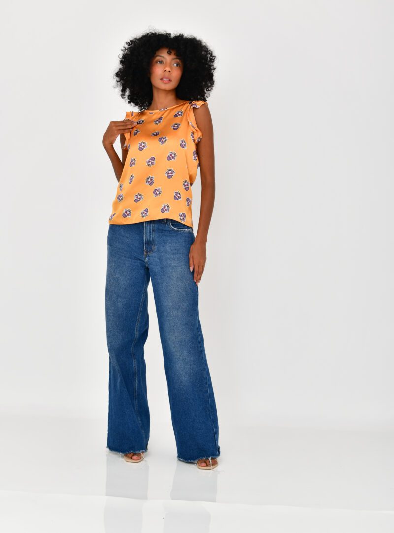 Blusa Delicada Laranja | Adulta