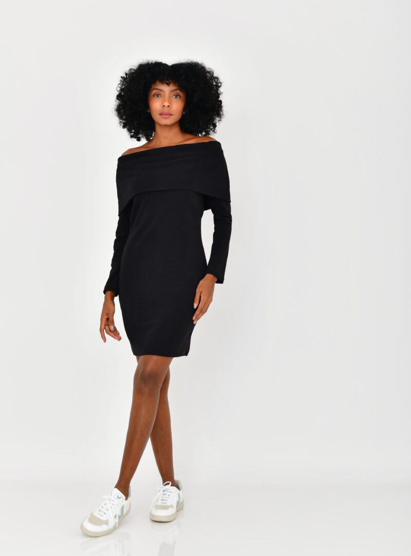Vestido Ombro a Ombro Preto | Adulta