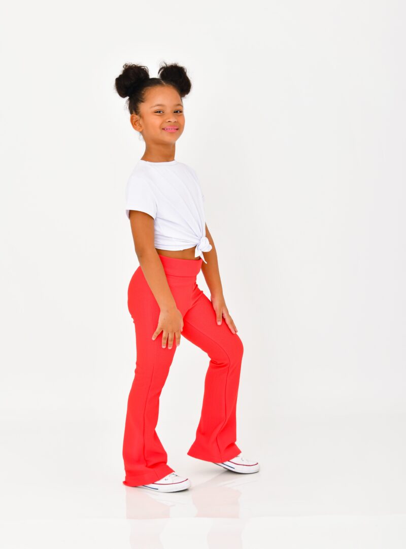 Calça Flare Vermelha | Infantil