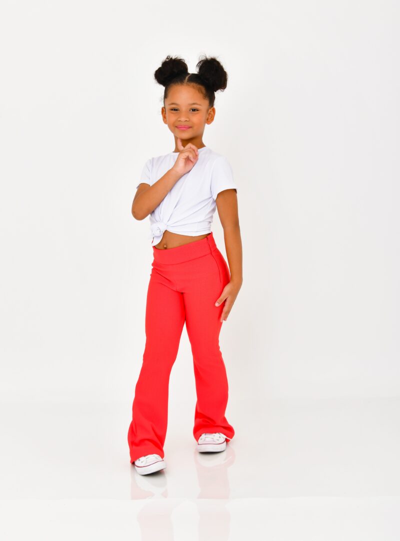 Calça Flare Vermelha | Infantil